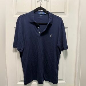 Polo by Ralph Lauren Navy Blue Women's Classic Fit Cotton Polo Shirt
